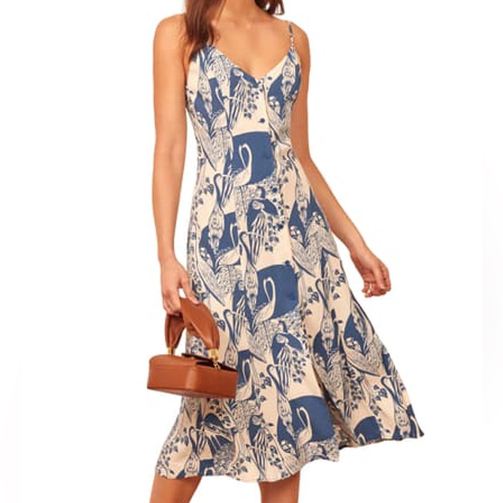 Reformation Gemstone Avian Floral Print dress